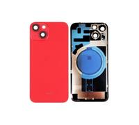 Globalstock Vitre Arrière pour iPhone 14 Plus Rouge sans Support NFC