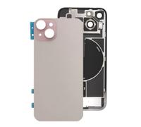 Globalstock Vitre Arrière pour iPhone 15 Plus - Rose - Verre Trempé avec Gros Trou, Support Interne & Module NFC - Compatible A2847 / A3093 / A3094 / A3096