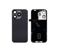 Globalstock Vitre Arrière pour iPhone 15 Pro Max Noir Titane + Support sans NFC
