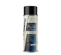 Globaltec Spray de peinture pour plastiques Noir (500 ml) - Haute adhérence sans apprêt - Restaurateur de pare-chocs, moulures de voiture et moto - Finition soyeuse originale et séchage rapide