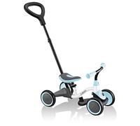 Globber Draisienne d'apprentissage 3 en 1 pour Tout-Petits - Poussez sur scène - Étape du vélo d'apprentissage à 4 Roues - Pédale de Marche à 3 Roues - Convient à partir de 12 Mois (Bleu Pastel)