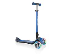 Globber Elite Deluxe Lights Trottinette 3 Roues Jeunesse Unisexe - Navy Blue Réglable en Hauteur