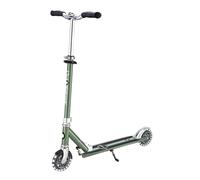 Globber Trottinette Flow Element Lights pliable 2 roues pour enfants dès 5 ans et ados Vert olive