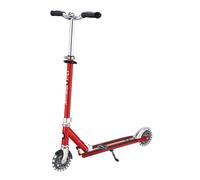Globber - Flow Element Lights - Trottinette Pliable 2 Roues pour Les Enfants à partir de 5 Ans et Ados, Rouge