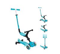 Globber - GO•UP Active Lights 360 - Trottinette évolutive 3 Roues avec siège et Module 360 - Enfants dès 15 Mois - Bleu Aqua
