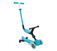 Globber - GO•UP Active Lights 360 - Trottinette évolutive 3 Roues avec siège et Module 360 - Enfants dès 15 Mois - Bleu Aqua