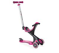 Globber - GO•UP COMFORT - Trottinette évolutive à 3 roues avec siège pour les enfants âgés de 15m+ à 9 ans + , Rose Intense