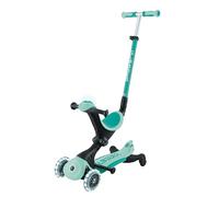 GLOBBER GO-UP Deluxe Lights 360 Roue de siège 3 en 1 avec roues LED, 120/80 mm, réglable, 3 roues, menthe