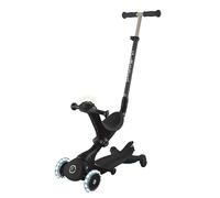 Globber - GO•UP Deluxe Lights 360 - Trottinette évolutive 3 Roues avec siège et Module 360, pour Les Enfants de 15 Mois à 6 Ans, Noir