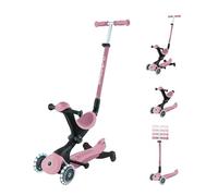 Globber - Trottinette Évolutive Go-Up Deluxe Lights 360 - Rose Berry