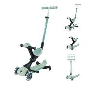 Globber - GO•UP Deluxe Lights ECO 360 - Trottinette évolutive 3 Roues avec siège et Module 360, pour Les Enfants de 15 Mois à 6 Ans, Vert Pistache
