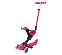GLOBBER GO-UP Deluxe Lights Roue de siège 3 en 1 réglable, roues à LED, module lumineux, rose fuchsia