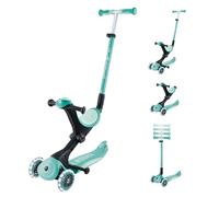 Globber - GO UP Deluxe Lights - Trottinette évolutive 3 Roues avec siège, pour Les Enfants de 15 Mois à 6 Ans, Vert Menthe