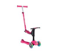 Globber - GO•UP Sporty Lights - Trottinette évolutive 3 Roues avec siège, pour Les Enfants de 15 Mois à 6 Ans, Rose