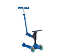 Globber - GO•UP Sporty Lights - Trottinette évolutive 3 Roues avec siège, pour Les Enfants de 15 Mois à 6 Ans, Bleu Foncé