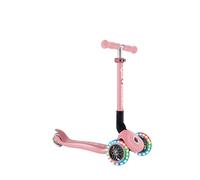 GLOBBER JUNIOR - Trottinette pliable - 120/80 mm - ABEC 9 - 3 roues - Roues LED - Rose pastel