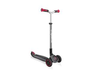 Globber - Master - Trottinette 3 Roues pour Enfants de 4 Ans à 14 Ans, Noir et Rouge