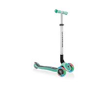 GLOBBER - Primo Foldable Premium Lights - Trottinette 3 Roues pour Enfants de 3 Ans à 6 Ans, Vert Menthe
