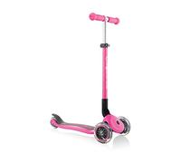 Globber Primo Foldable Trottinette pour enfant, 120/80 mm, ABEC 5, 3 roues, hauteur réglable, rose fluo