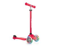 Globber - PRIMO LIGHTS - Trottinette lumineuse à 3 roues pour les enfants âgés de 3 à 6 ans + , Rouge