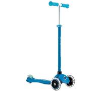 Globber - Primo Plus Glow Lights - Trottinette 3 Roues Lumineuse et Fluorescente, dès 3 Ans, Bleu Pétrole