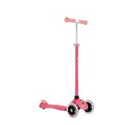 Globber - Primo Plus Glow Lights - Trottinette 3 Roues Lumineuse et Fluorescente, dès 3 Ans, Rose Corail
