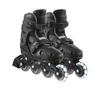Globber - Rollers GO•Skates - Rollers évolutifs et Ajustables - Taille M/L du 34 au 37, Noir et Gris