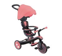 Globber - Tricycle Explorer 4 en 1 - Tricycle évolutif et draisienne pour Les Tout-Petits de 10 Mois à 5 Ans - Version 2 - Rose Pastel