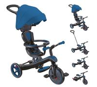 Globber - Tricycle Explorer 4 en 1 - Tricycle évolutif et draisienne pour Les Tout-Petits de 10 Mois à 5 Ans - Version 2 - Bleu Marine