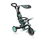 Globber Tricycle évolutif Explorer 4 en 1 Version 1 — Draisienne 10 mois à 5 ans Vert Menthe