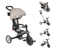 Globber Tricycle Explorer 4 en 1 – pliable et évolutif (10 mois–5 ans) – Taupe