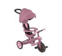 Globber - Tricycle évolutif Explorer 4 EN1 ECO - 100% plastique recyclé - Rose framboise