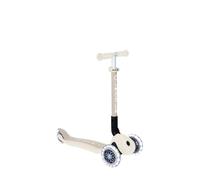 Globber - Trottinette 3 roues JUNIOR FOLDABLE LIGHTS ECOLOGIC - Beige coconut