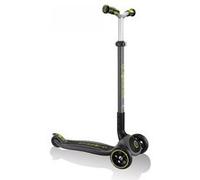 Globber Trottinette MASTER PRIME – 3 roues pliable – 4 à 14 ans – Noir-Vert