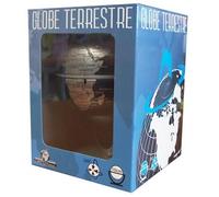 GLOBE 10 CM TOURNANT NOIR CARTO ARGENT POLITIQUE