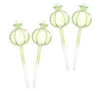 Globe à Arrosage Automatique Cactus en Verre Borosilicate Vert 4 Pièces | Plantes et Fleurs en Pot, Usage Bonsaï, Hydratation Continue, Format Pratique