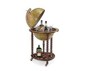 Globe-Bar "Explora" - couleur vert olive - Diamètre 40 cm | Zoffoli