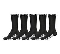 Globe Chaussettes Blackout Homme Lot de 5 Noir Taille M (7-11)