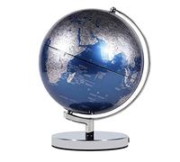 Globe de Bureau 25cm LED World Globe Map Carte géographique Lampe de bureau décoration Pour le Bureau du Salon(Bleu)