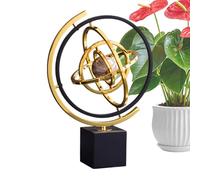 Globe de bureau abstrait moderne - Boules métalliques rotatives, ornement, sculpture, décoration, installation, placement, réglage, configuration | salon, bureau, bureau,