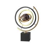 Globe de bureau rotatif - Sculpture de table moderne - 1320 g - En fer flexible - Carte du monde - Décoration de bureau - Cadeau élégant pour l'intérieur