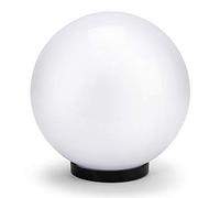 Globe de jardin, lampadaire d'extérieur 200 mm, douille E27, compatible LED, étanche IP44, sphère pour jardin, parcs, copropriétés, terrasses. Blanc