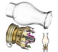 Globe de Lampe à Huile Vintage en Verre, Cache-lumière Rétro | Remplacement Transparent pour Lampe à Pétrole Ancienne, 1 Set, Usage Salle à Manger et Chambre Couleur Aléatoire