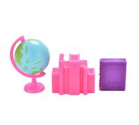 Globe De Livres En Plastique, Accessoires De Décoration Pour Maison De Poupée De 11 Pouces, Cadeau De Jouet Miniature, 3 Pièces