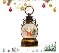 Globe De Neige De Noël Et Musical - Décoration Rétro LED avec Minuteur 6H | Lanterne Festive avec Poignée | Déco Hivernale pour Salon, Cheminée, Chambre Et Sapin