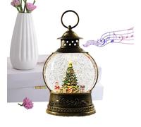 Globe De Neige De Noël Musical, Décoration Saisonnière Alimentée Par Batterie À Œil Oculaire - Globe De Neige Musicale Stable | Pour La Famille En Salle De Vacances En Salle Gathering Toom Salon Salon