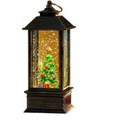 Globe de Neige Lumineux de Noël, Lanterne Décorative avec Neige Tombante, Maison et Salon, Style Sapin