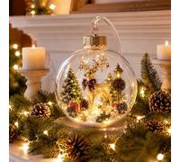 Globe De Récit De Noël Lumineux, Ornement De Noël Éclairé