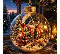 Globe De Récit De Noël Lumineux, Ornement De Noël Éclairé