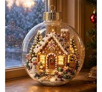 Globe De Récit De Noël Lumineux, Ornement De Noël Éclairé